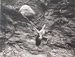 <em>Untitled (Nude on Cliff Wall)</em><br />Gelatin silver print<br />Image: 10 x 12 5/8"; Mount: 16 x 20" 