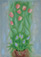 Aline Porter<br><em>Grape Hyancinths and Tulips</em></br>Oil on Canvas