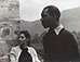 Nancy Newhall<br><em>Gwen and Jacob Lawrence, Black Mountain College</em>, 1946</br>vintage gelatin silver contact print     
