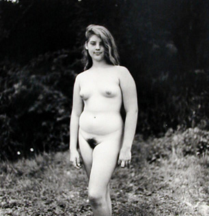 <em>Young Girl at a Nudist Camp, Pennsylvania,</em> 1965<br />Gelatin silver print<br />Image: 14 1/2 x 14 1/4"; Paper: 19 7/8 x 16"