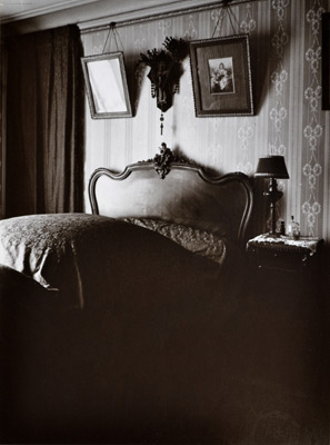 <em>Interieur de Mme D., petite rentiere, Boulevard du Port Royal</em>, 1911-1914, printed later by Berenice Abbott<br>Gelatin silver print</br>Image: 9 x 6 3/4"; Mount: 13 x 10"