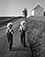 <em>Two Boys on Road, Amish</em>, 1961<br>Vintage gelatin silver print</br>Image: 9 1/2 x 7 1/2"; Mount: 14 x 17"