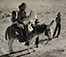 <em>Christmas Card (Mother and Children on Burro)</em>, 1953<br>Vintage gelatin silver print</br>Image: 3 3/4 x 4 5/8"; Paper: 7 x 5"