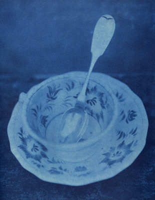 <em>Anne's Teaspoon,</em>1993<br />Cyanotype<br />Image: 9 x 7"; Paper: 8 x 10"<br />