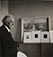 Nancy Newhall (1908 - 1974)<br><em>Alfred Stieglitz and Equivalents at an American Place</em>, 1943</br>Gelatin silver print <br>Image: 2 5/16 x 2 1/8"; Paper: 3 15/16 x 2 3/8" 