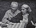 Nancy Newhall<br><em>Max Wilhelm Dehn and his wife Toni, Prof of Mathematics at Black Mountain College</em>, c. 1948</br>Vintage gelatin silver contact print